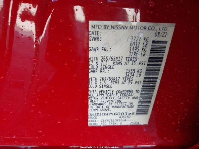 Nissan Frontier Sv 4x4 Image 10