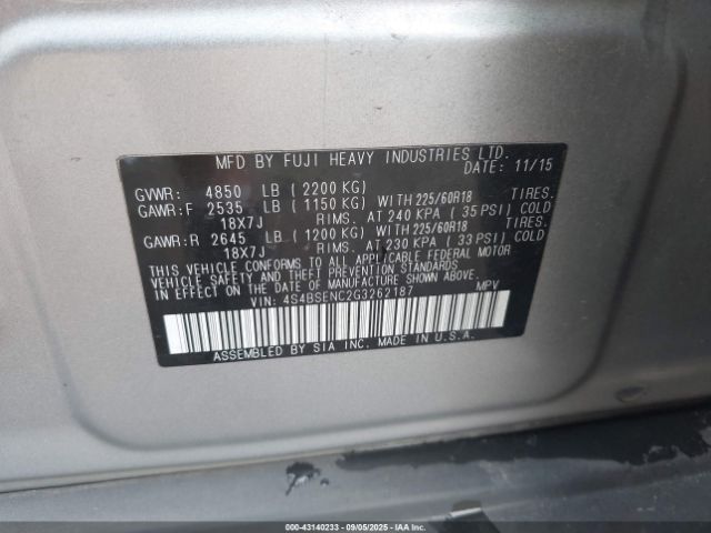 Subaru Outback 3.6r Limited Image 14