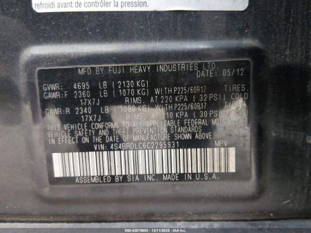 Subaru Outback 3.6r Limited Image 11