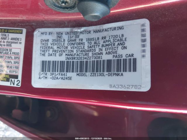 Toyota Corolla Le Image 2