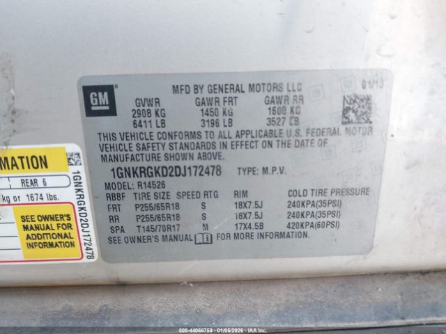 Chevrolet Traverse 1lt Image 9